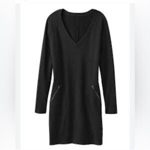 Athleta Black Long Sleeve Sweatshirt Dress Women’s Size Medium Tall